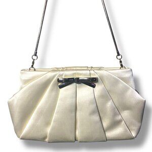 NEW - Kate Spade 'Wedding Belles' Mabelle Satin Clutch, Bridal Cream